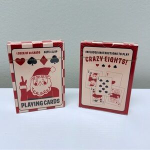 3 for $15 SALE New in package Target Bullseye Santa themed 2 Sets Playing Cards